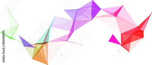 Abstract geometric shapes in gradient colors