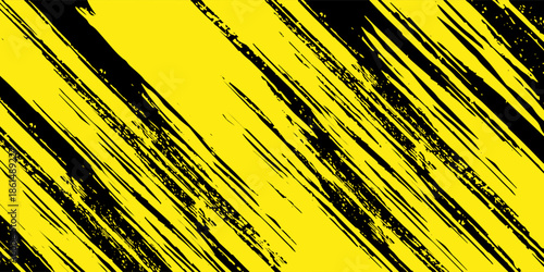 Halftone yellow dots pattern and black gradient grunge texture background. Dotted line comic sport style vector illustration.