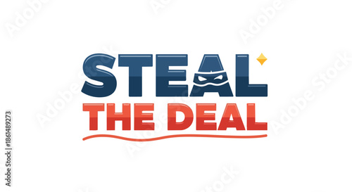 Unbeatable Bargain Acquisition: A Dynamic Logotype Illustrating Savvy Shopping and Exceptional Discount Opportunities for Smart Consumers Seeking