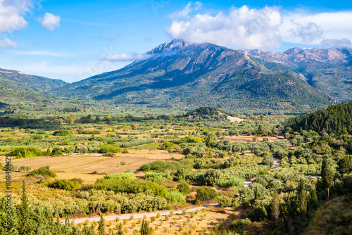 Wallpaper Mural View of olive fields and mountains near Vassiliki village, Lefkada island, Greece Torontodigital.ca