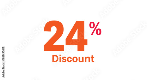 Dynamic graphic showcasing a significant twenty-four percent price reduction, a compelling visual for any marketing campaign aiming to highlight