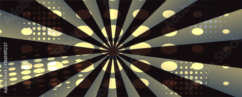 Bright poster with dynamic waves. Vector illustration minimal flat style