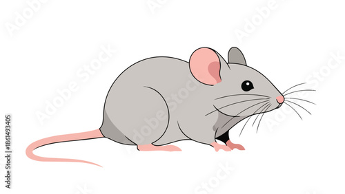 A charming cartoon rodent illustration capturing the essence of a small creature with delicate features and a friendly demeanor, perfect for