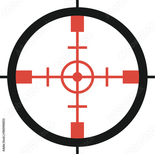 Crosshairs Target Symbol Illustration