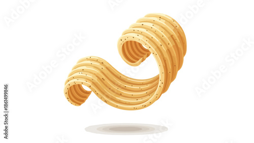Golden butter curl, meticulously formed with elegant ripples and subtle seasoning, ready to enrich gourmet culinary creations. An ideal dairy accent