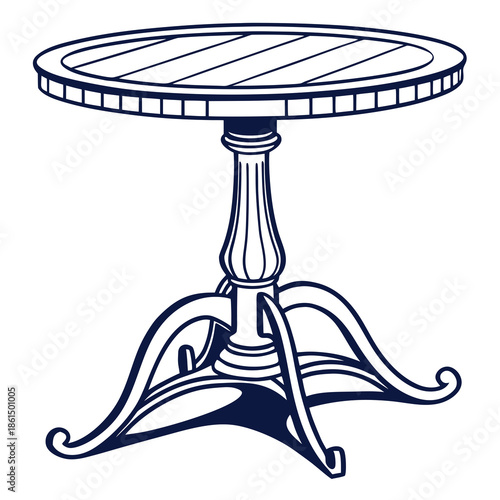 vector illustration of a restaurant table