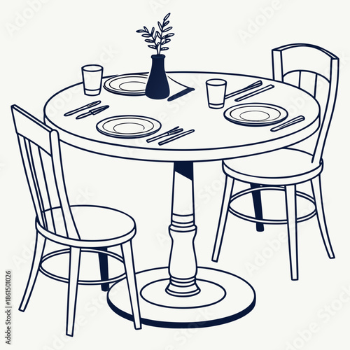 dining table and chairs