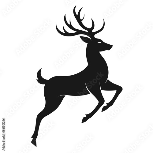 deer silhouette vector illustration