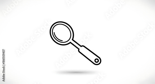 Wallpaper Mural A simple line drawing of a magnifying glass on a white background Torontodigital.ca