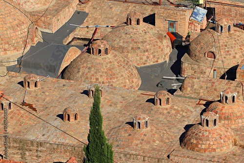 The domed roof of the sulfur baths in Tbilisi