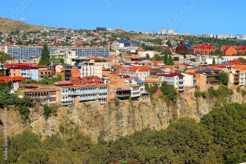 Tbilisi architecture, city panorama, central districts of the city