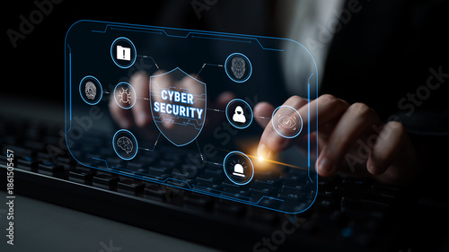 Wallpaper Mural Cyber security services for digital data protection and threat prevention. A system for network monitoring, authentication, and malware detection. Motif Torontodigital.ca