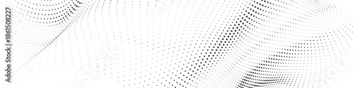 Abstract Black Dot Wave Halftone Vector for Corporate and Technology Branding, used in reports, presentations