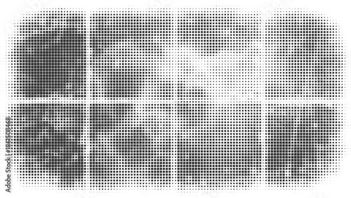 Black Halftone Grid Block Vector Background for Editorial and Corporate Design, used in reports and print layouts