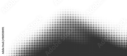 Black Halftone Gradient Hill Vector Background for Minimal Visual Composition, used in editorial covers