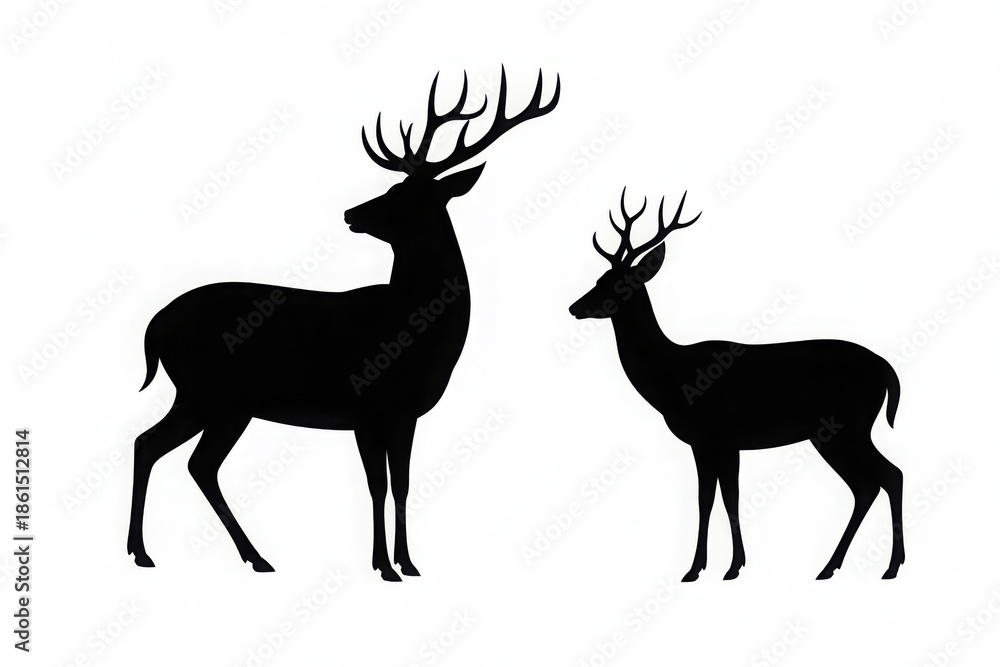 Obraz premium deer silhouette 