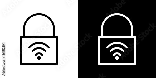Secure network icon representing protected connectivity, encrypted communication, cybersecurity, data safety, and trusted systems.