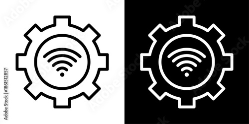Smart system icon representing intelligent automation, connected technologies, data-driven operations, and adaptive digital systems.