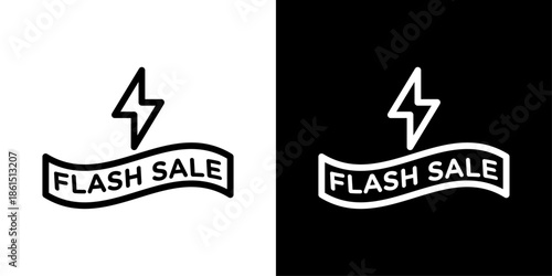 Flash sale icon representing limited time discounts, special offers, online shopping, promotions, urgency, and ecommerce marketing.