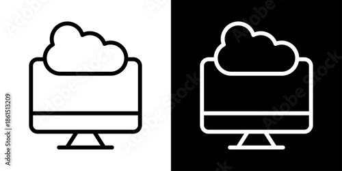 Edge computing icon representing local data processing, low latency systems, distributed networks, real-time analytics, and smart technology.