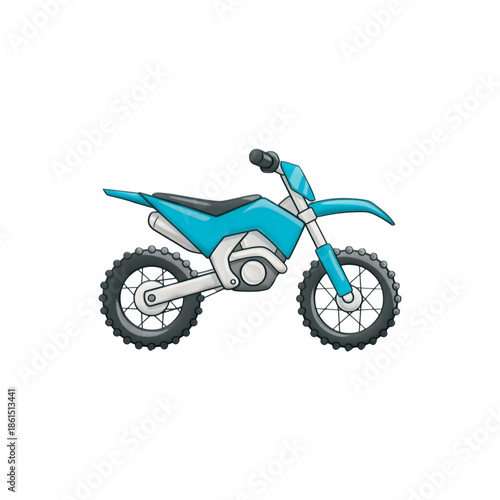Dirt bike cartoon illustration