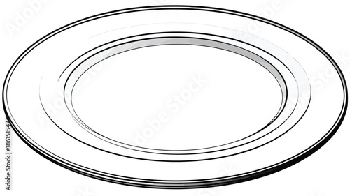 Elegant Plate with 'A' Design Vector for Graphic Designs and Decor Projects