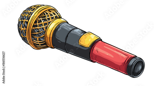 Playful Cartoon Microphone Vector Illustration for Creative Projects