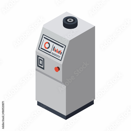 Isometric Detailed Laboratory Distillation Apparatus Machine Chemistry Equipment Icon