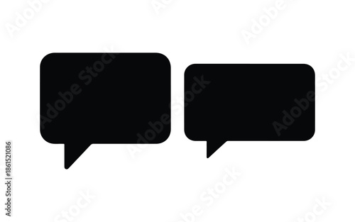 Message Bubble Silhouette Minimal Flat Vector