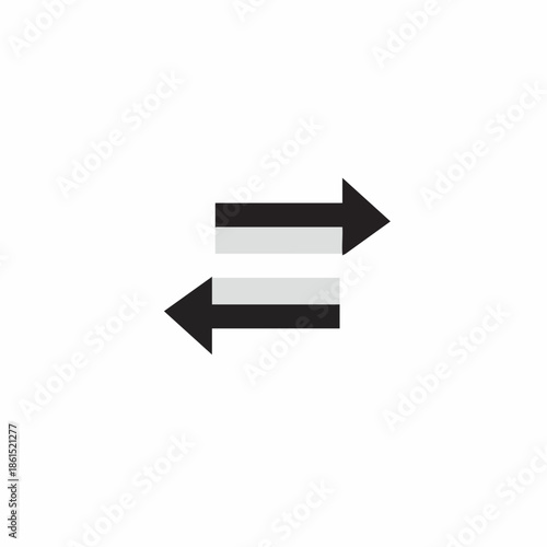 Simple Flat Design Exchange Arrow Direction Navigation Element Icon