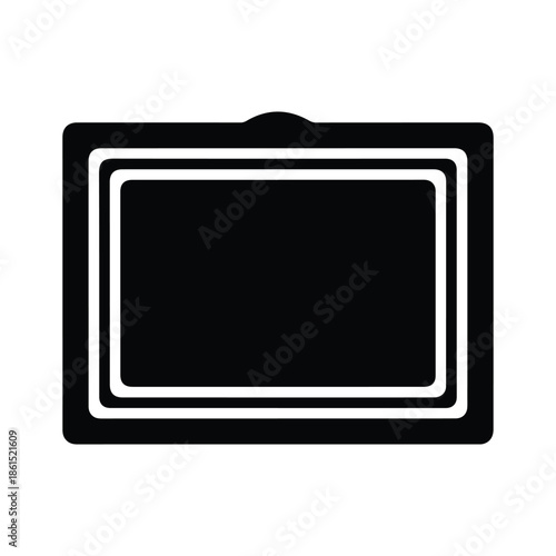 Photo Frame Silhouette Minimal Flat Vector