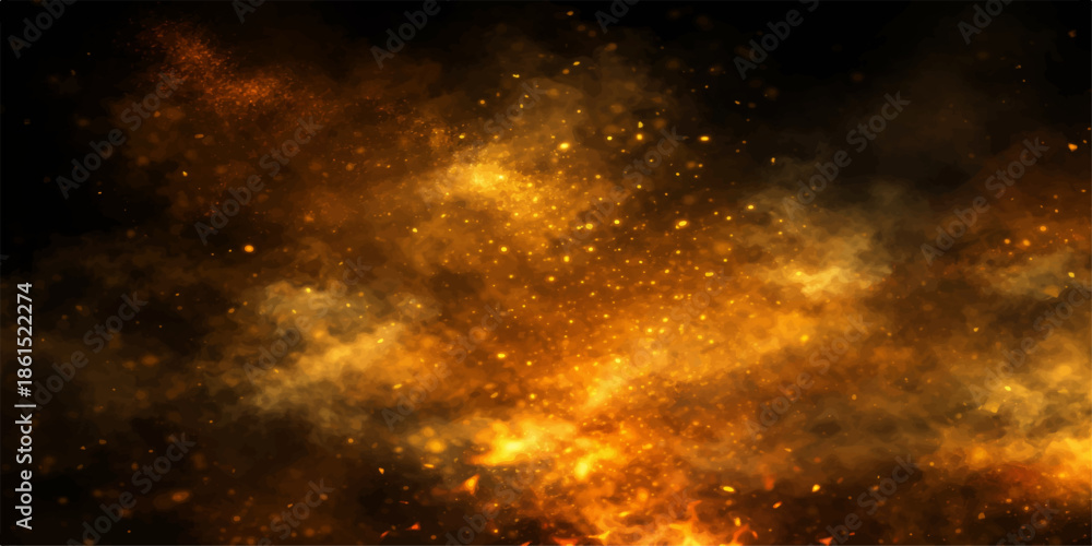 Naklejka premium An abstract fantasy galaxy background featuring a deep blue nebula and bright stars glowing across the dark outer space of a vast cosmic universe