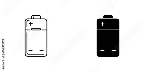 Charged and Discharged Battery Icons