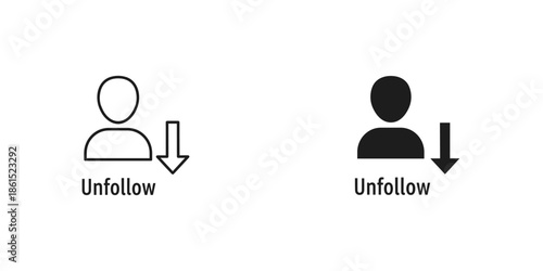 Social Media Unfollow Icons