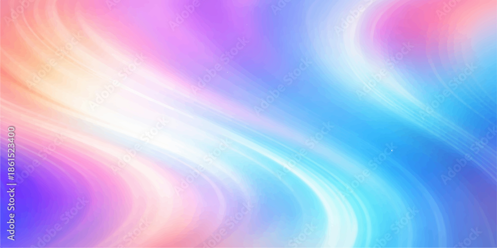 Obraz premium An abstract colorful background design featuring bright rainbow wave patterns and motion blur textures with blue, pink, and green light lines for a creative art backdrop wallpaper. modern and dynamic 