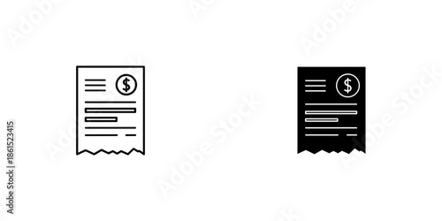 Certificate Icon in Black and White