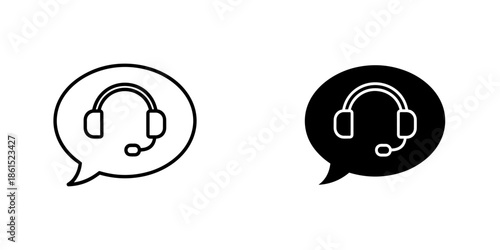 Headset Icons in Speech Bubbles