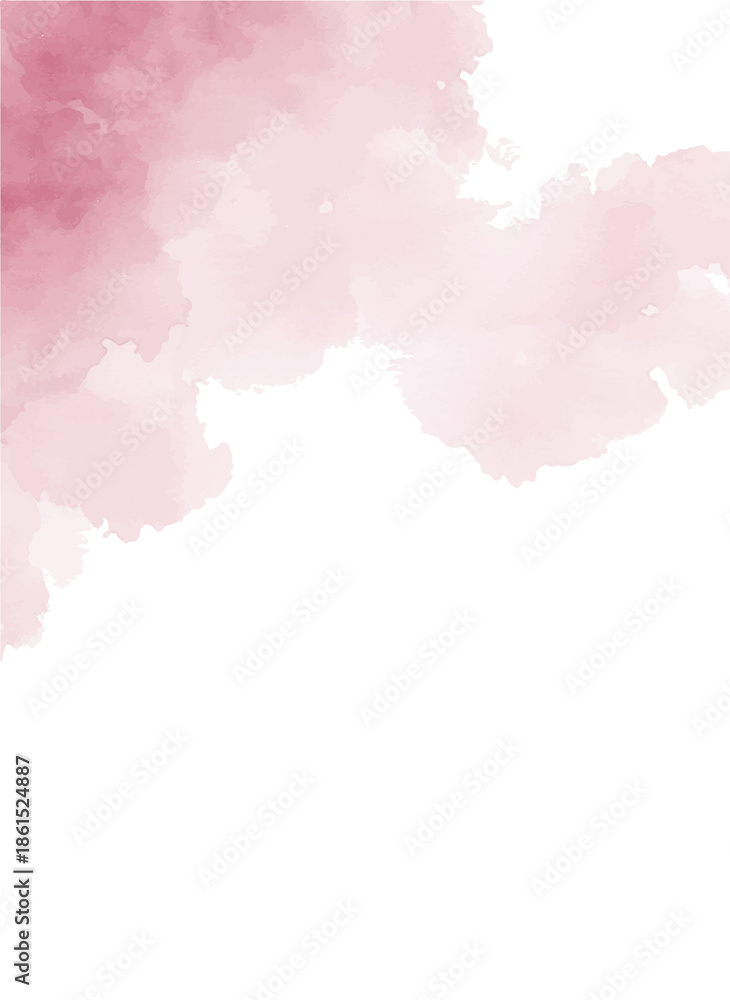 Obraz premium Abstract pink watercolor art background Watercolour brush strokes. Pastel pink watercolor paint brush for wedding elements. artistic design templates for invitations, posters, cards.