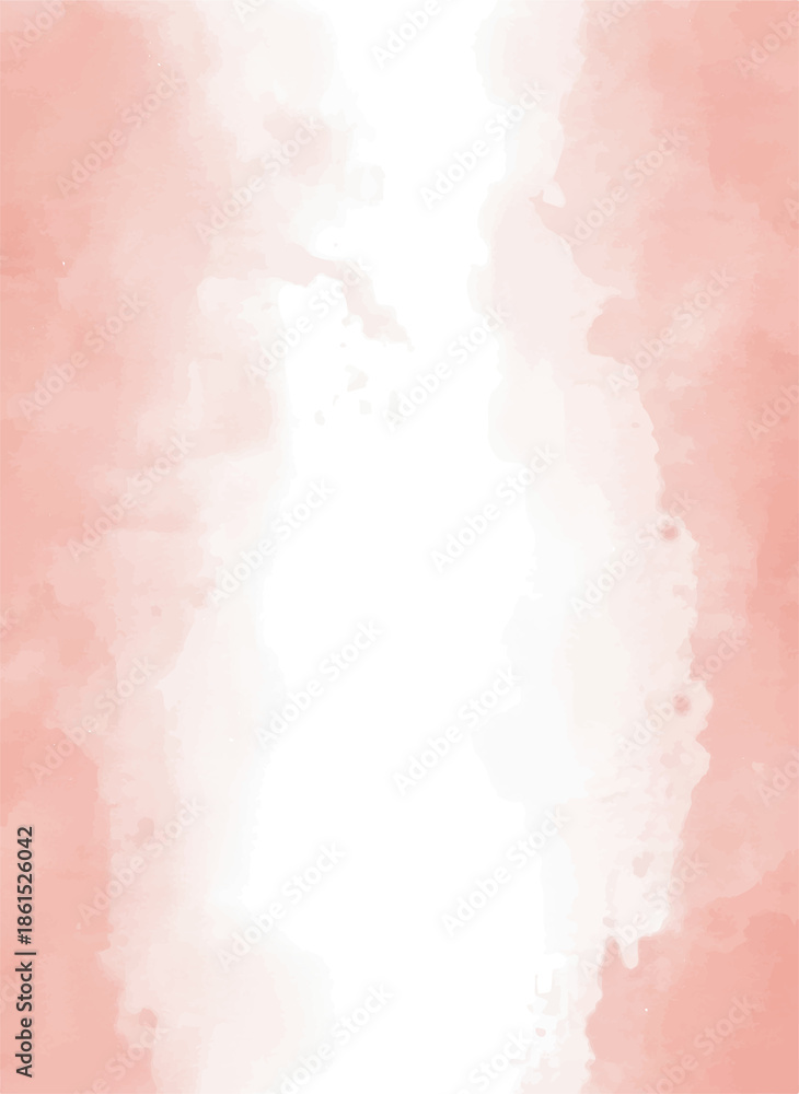 Fototapeta premium Vertical Pink and Peach Watercolor Gradient Background with Soft Brush Texture for Elegant Designs 
