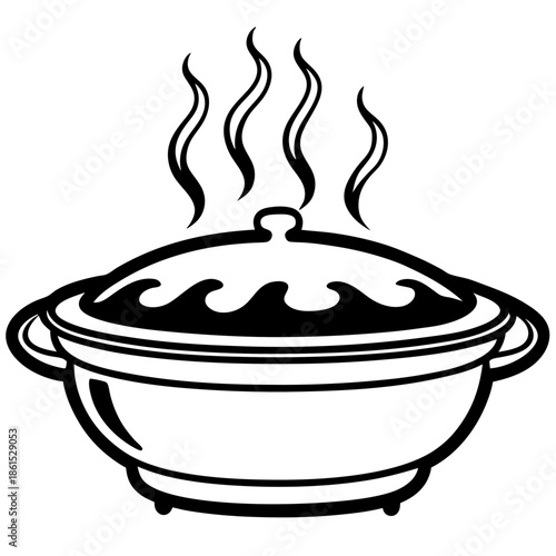 Hot Pot Silhouette Vector