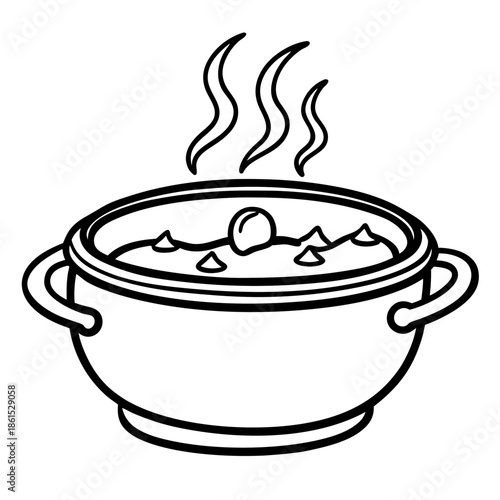 Hot Pot Silhouette Vector