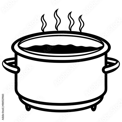 Hot Pot Silhouette Vector
