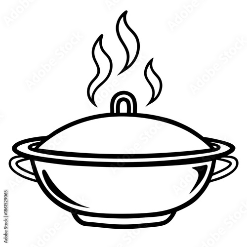 Hot Pot Silhouette Vector
