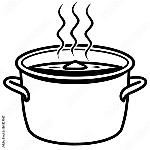 Hot Pot Silhouette Vector
