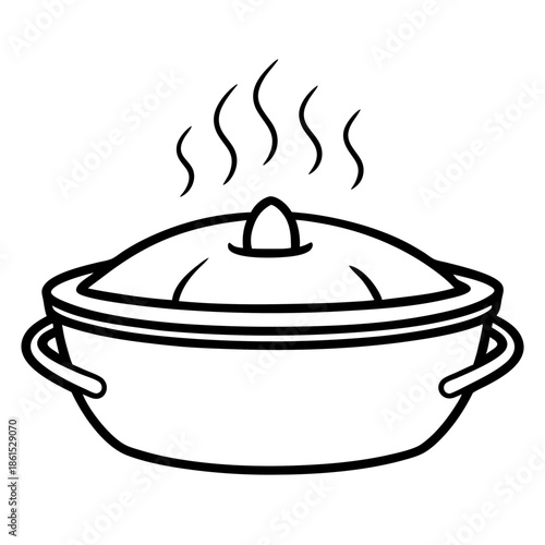 Hot Pot Silhouette Vector
