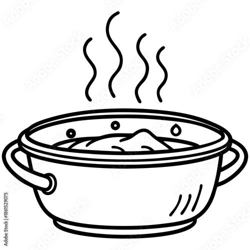 Hot Pot Silhouette Vector