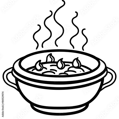 Hot Pot Silhouette Vector