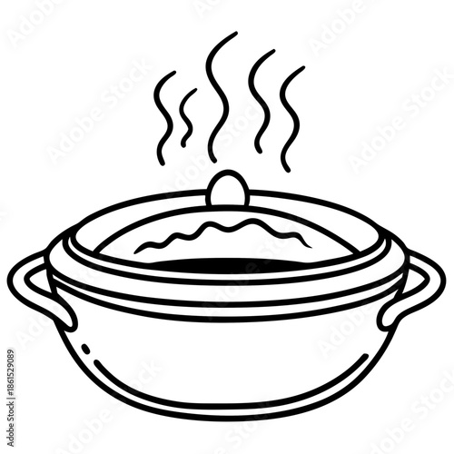 Hot Pot Silhouette Vector