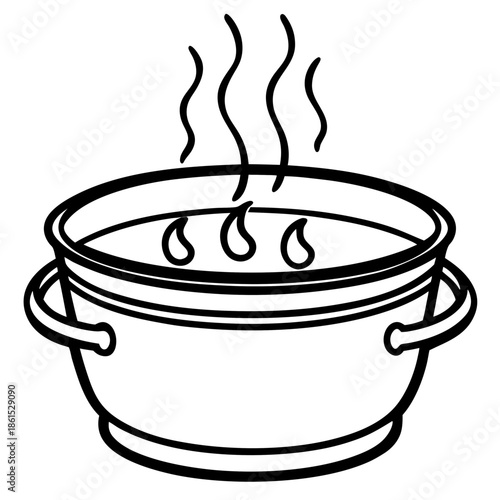 Hot Pot Silhouette Vector