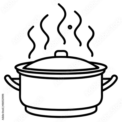 Hot Pot Silhouette Vector